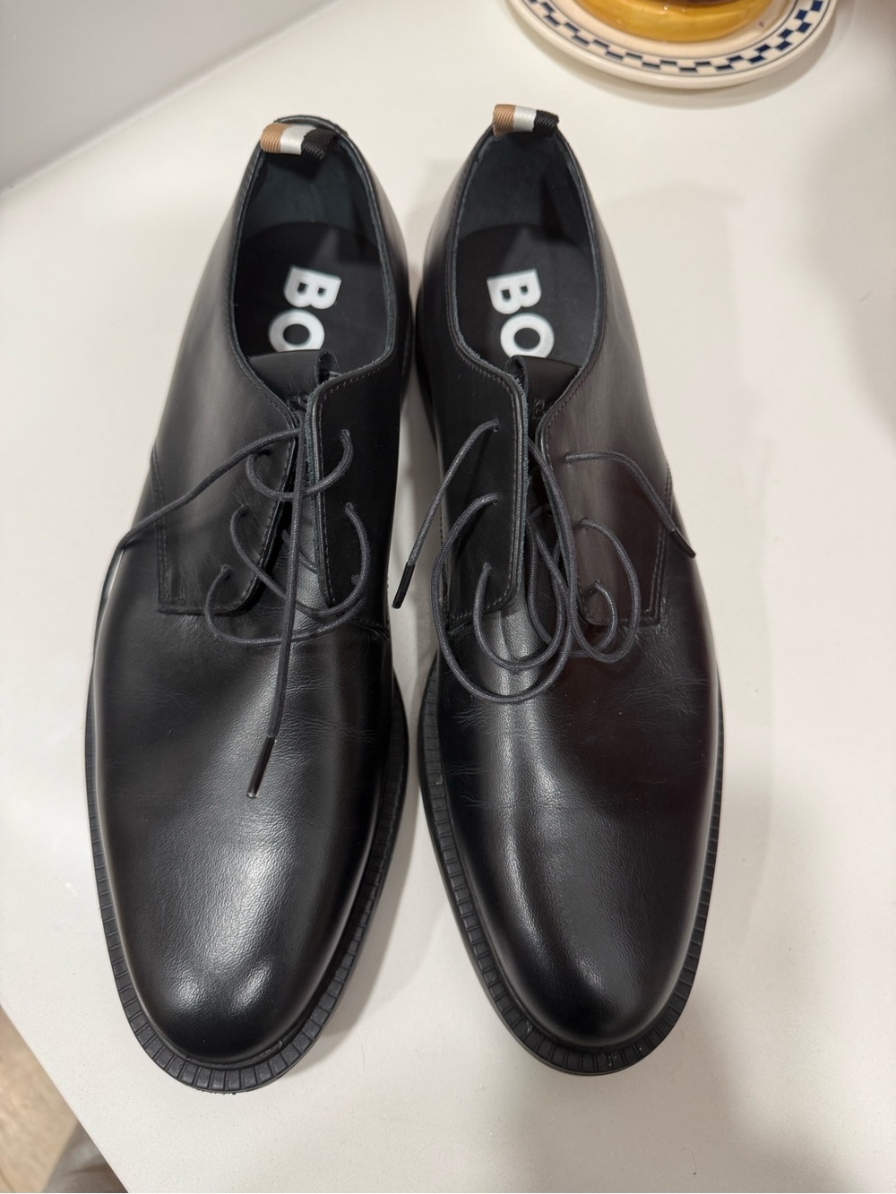HUGO by Hugo Boss Black Leather Derby Shoes